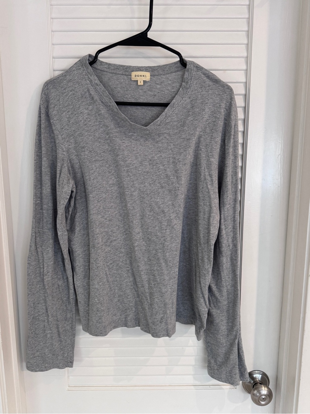 DONNI Jersey Long-Sleeve V-neck Tee